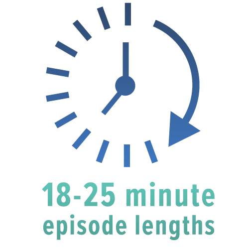 18-25 minutes episodes
